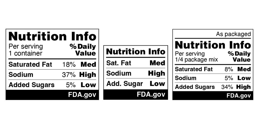 FDA, Şeker, Yoğ ve Tuz Seviyeleriini Detaylanian Yeni Gıda Etiketleri ÖNERIYOR